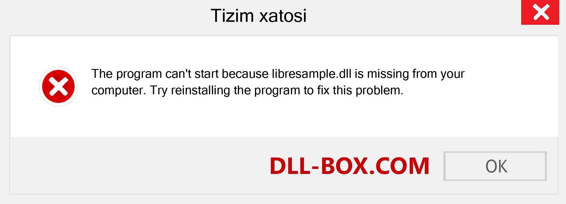 libresample.dll fayli yo'qolganmi?. Windows 7, 8, 10 uchun yuklab olish - Windowsda libresample dll etishmayotgan xatoni tuzating, rasmlar, rasmlar